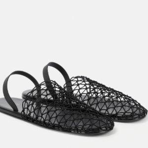 THE ROW Woven slingback mules (Worn Once)